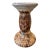 Vintage 7” French Glazed Terracotta Pillar Candleholder For Sale