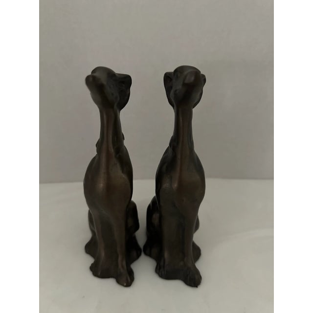 Pair of Vintage Borzoi Dog Bookends For Sale - Image 9 of 9