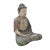 Chinese Large Chinese Rustic Wood Sitting Meditation Shakyamuni Buddha Statue For Sale - Image 3 of 7