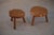 Brown Set of Brutalist Stools in Elm, 1950s For Sale - Image 8 of 8
