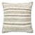 Modern Chic Wool and Cotton Pillow With Striped Design in Gray For Sale