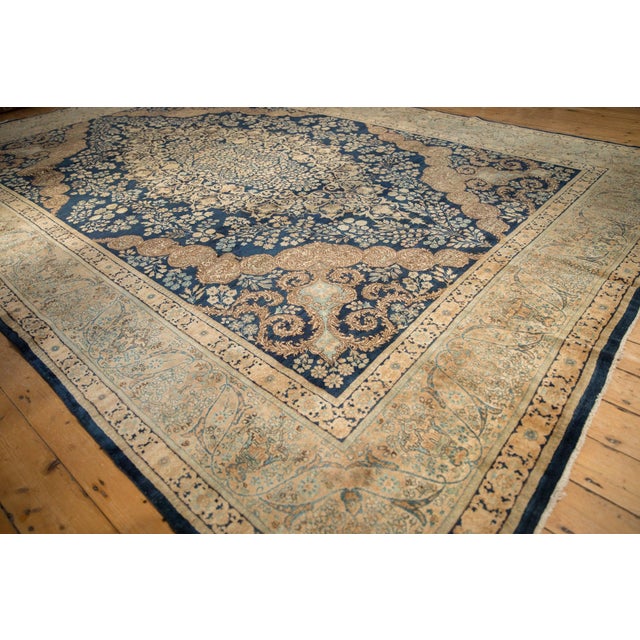 Vintage Tea Washed Kerman Carpet - 9'7" x 13'8" For Sale - Image 9 of 12