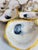 Contemporary Gilded Rimmed Oyster Shell Ornaments- Set of 6 For Sale - Image 4 of 8