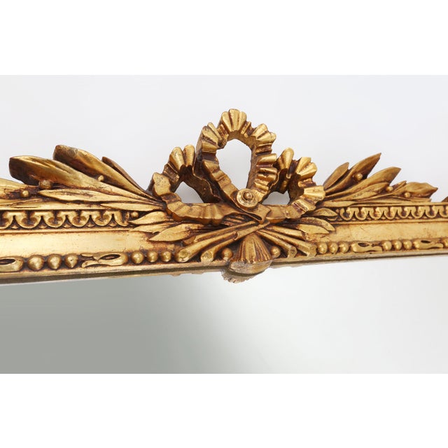 Baroque Gilt Carved Wooden Wall Mirror, Belgium 1950s For Sale - Image 4 of 13