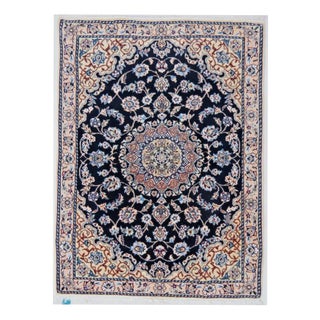 Middle Eastern Rug in Virgin Wool and Silk For Sale