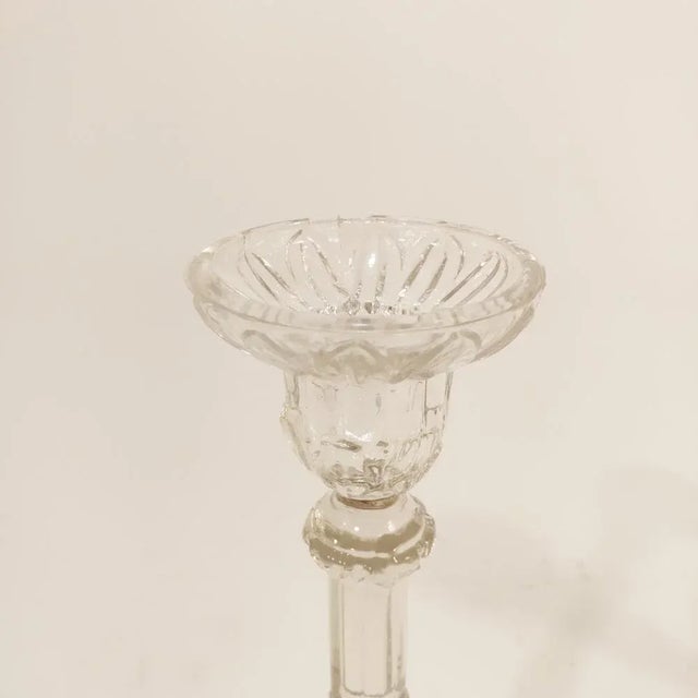 Glass Late 19th Century Candleholders from Vallerysthal & Portieux, Set of 2 For Sale - Image 7 of 8