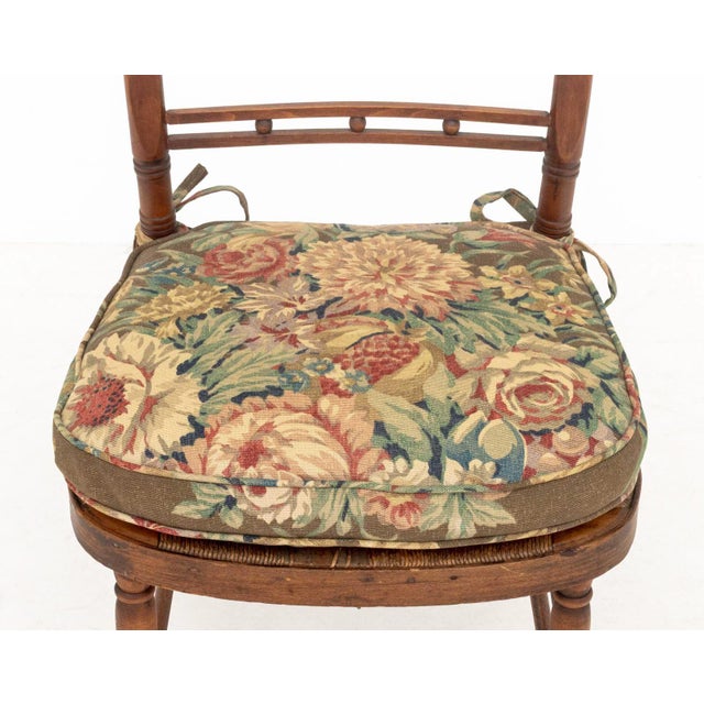 American Rush Seat Ladderback Side Chairs, 3 For Sale In New York - Image 6 of 9