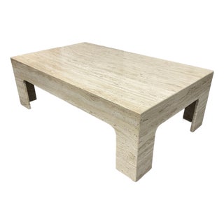 Italian Travertine Coffee Table, Vintage For Sale