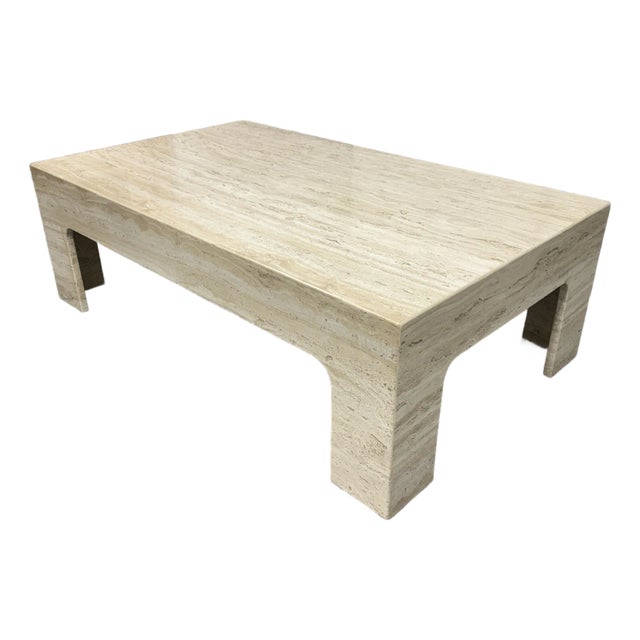 Italian Travertine Coffee Table, Vintage For Sale