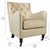 Jhs Wellington Antique Ivory Leather Chair For Sale - Image 9 of 10