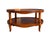 Mid 20th Century Mid 20th Century French Provincial Round Coffee Table With Gold-Embossed Inset & Cabriole Legs For Sale - Image 5 of 7