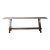 Rustic Vintage Console Table With Distressed Whitewashed Finish For Sale
