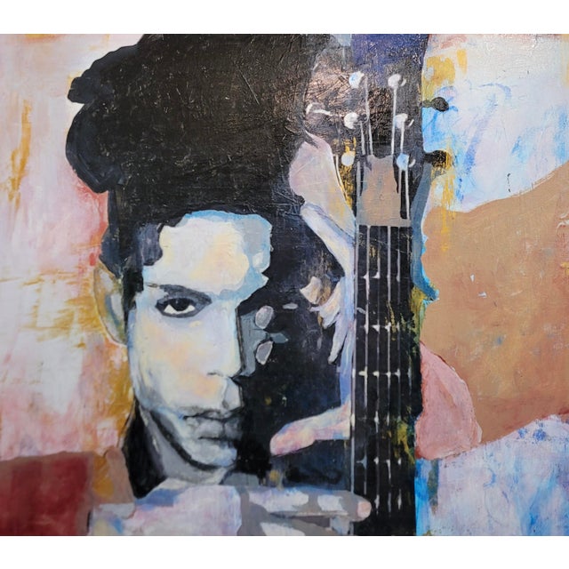 Sonia Gold - 1980s Portrait of Prince - Oil Painting For Sale In Los Angeles - Image 6 of 9