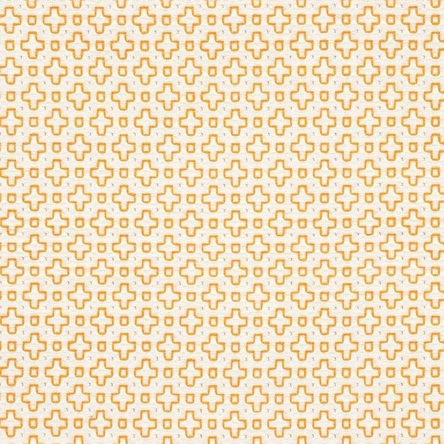 Sample - Schumacher Scout Embroidery Fabric in Orange For Sale