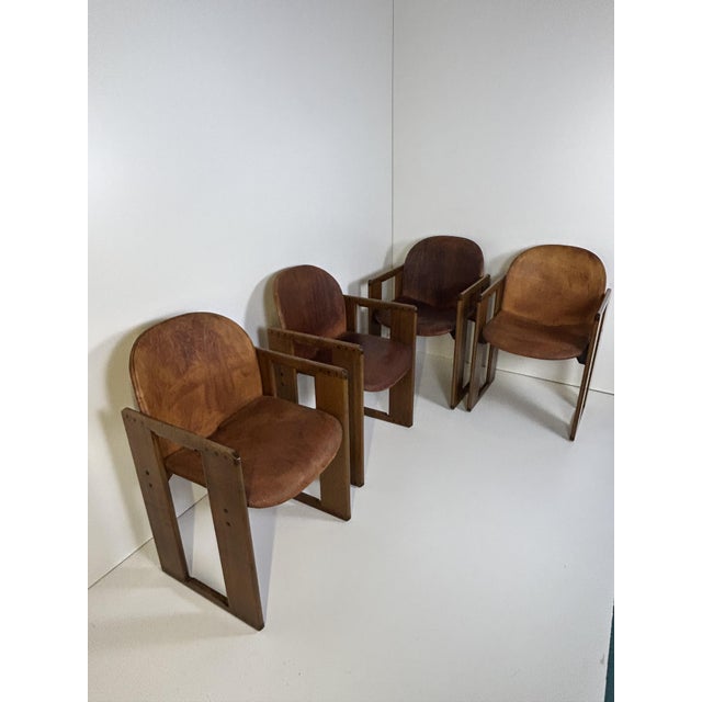 Vintage Dialogo Armchairs by Afra & Tobia Scarpa for B&B Italia, 1970s, Set of 4 For Sale - Image 3 of 18