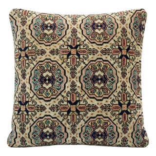 Turkish Oushak Rug Pillow Cover 19'' X 19'' For Sale