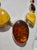 Metal Scandinavian Modern Amber and Silver Necklace For Sale - Image 7 of 8