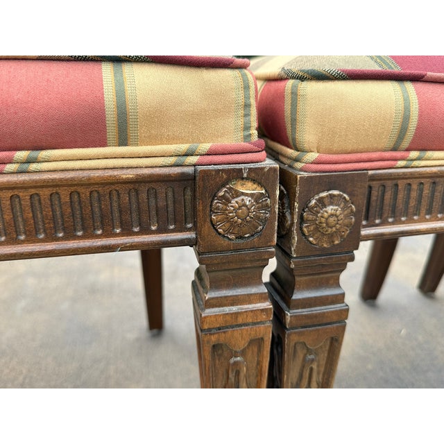 Wood Vintage French Neoclassical Style Dining Chairs - Set of 6 For Sale - Image 7 of 10