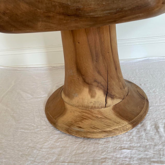 1970s Buddha Hand Carved Wooden Chair For Sale - Image 4 of 12