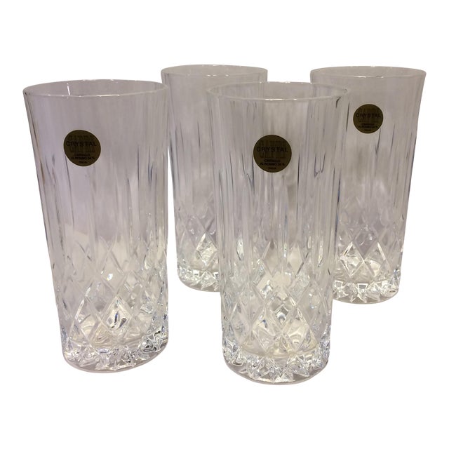 Vintage Capri Lead Cut Crystal Highball Glasses Set of 4 Chairish