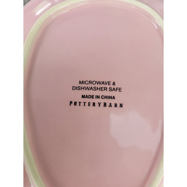 Whimsical Ceramic Easter Egg Pastel Colored Salad Plates and Bowls- Set of 8 For Sale - Image 9 of 9