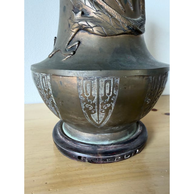 19th Century Japanese Meiji Period Bronze Dragon Table Lamp For Sale - Image 12 of 12