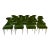 Attributed to Julian Chichester Emma Dining Chairs – Emerald Velvet, Bobbin Legs, Designer Set of 12 For Sale
