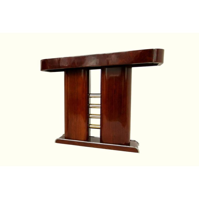 Wood French Art Deco Rosewood Console Table, 1930s For Sale - Image 7 of 7