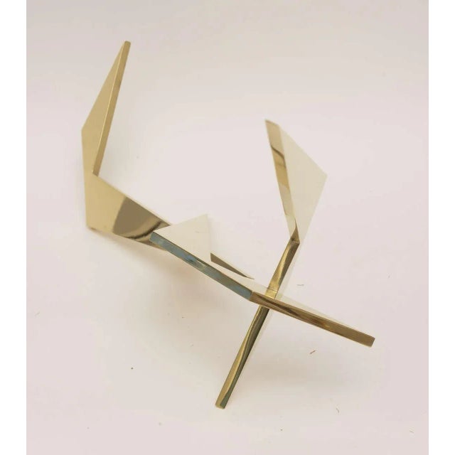 Signed Larry Mohr Abstract Bronze Elongated Sculpture With Angles For Sale - Image 10 of 11