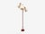 Mid-Century Modern Eskilstuna Elektrofabrik, Floor Lamp, Red Lacquered Metal, Brass, Sweden, 1960s For Sale - Image 3 of 13