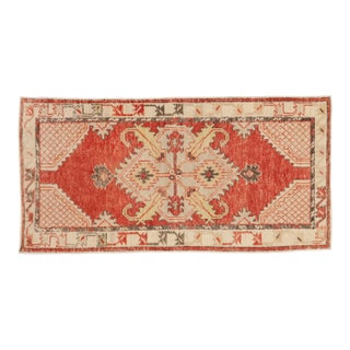 Vintage Distressed Oushak Rug Runner - 2'6" x 5'7" For Sale