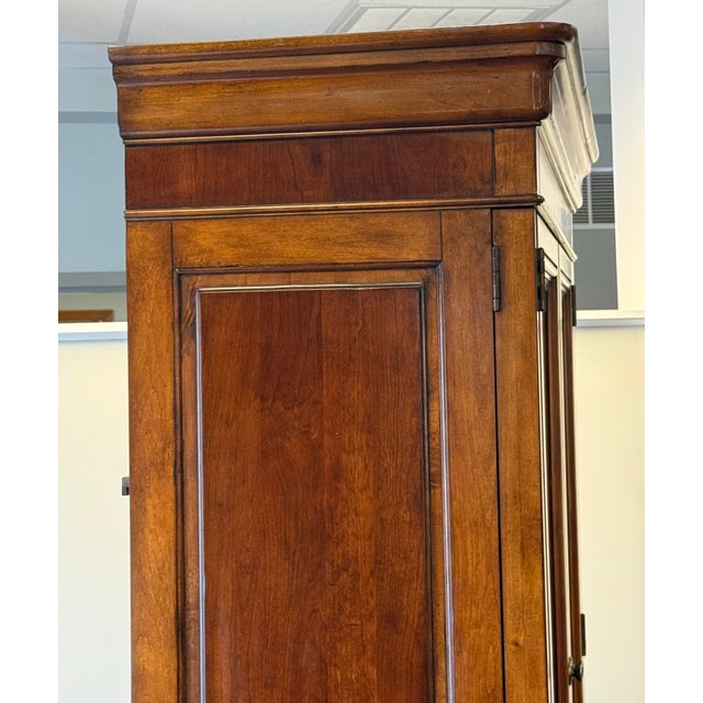 Vintage Ethan Allen Burled Wood Townhouse Armoire For Sale - Image 10 of 12