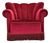 Danish Relax Armchair in Cherry Red Velour, 1960s For Sale