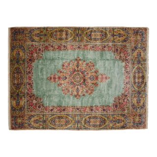 Vintage Kerman Rug - 9'7" X 13'4" For Sale