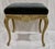 French Louis XV Bench Stool Original Frames & Dark Fern Green Silk Velvet Upholstered Seat. Each bench is 26 inch wide,...