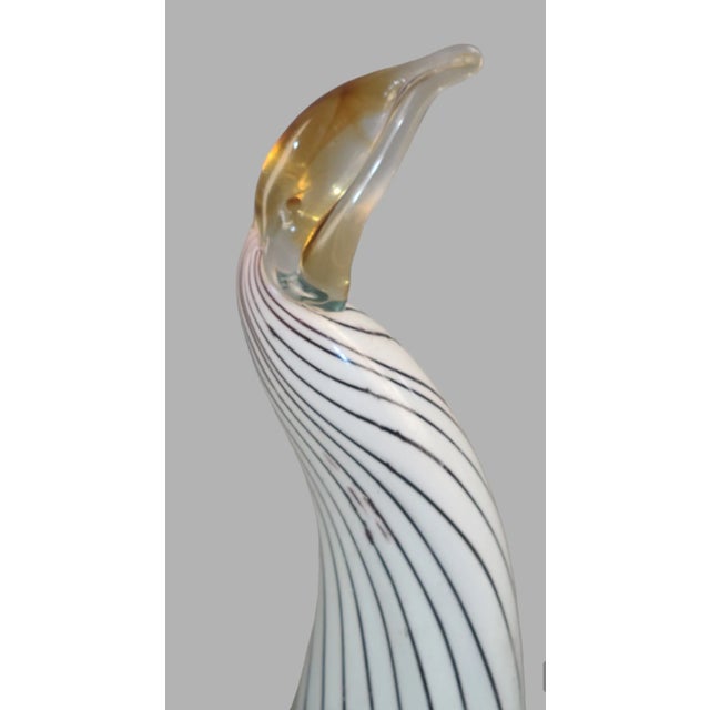 Murano Vintage Pair of Att. Murano Art Glass Coastal Birds Pelicans For Sale - Image 4 of 12