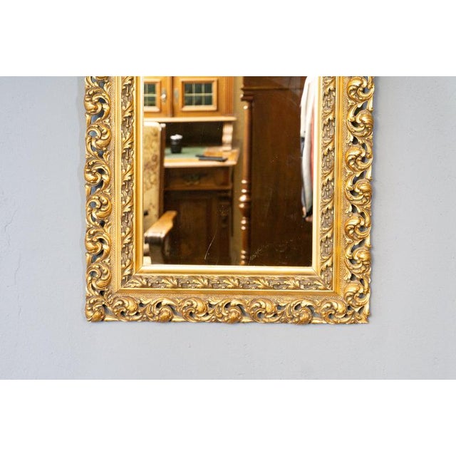 Gold Large 19th Century Wall Mirror For Sale - Image 8 of 13