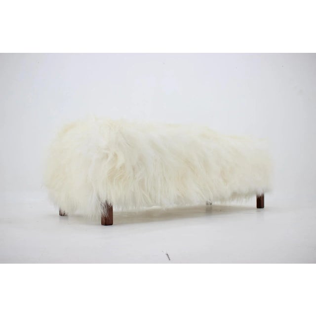 1930s Czechoslovakian Art Deco Sheepskin Ottoman, 1930s For Sale - Image 5 of 17