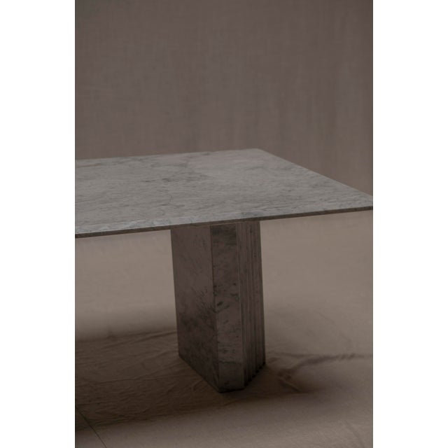 Architectural White Marble Dining Table, 1970s For Sale - Image 4 of 17