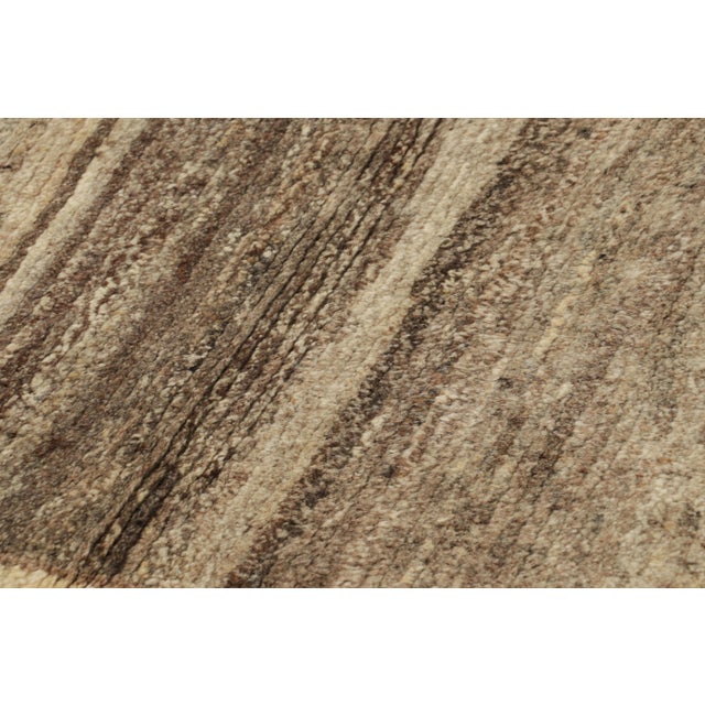 Vintage Gabbeh Persian Runner Rug in Beige and Brown Tones - Rug & Kilim For Sale In New York - Image 6 of 8