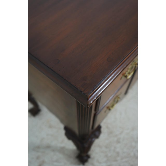 1970s Kittinger Colonial Williamsburg Mahogany Chippendale Lowboy For Sale - Image 16 of 18