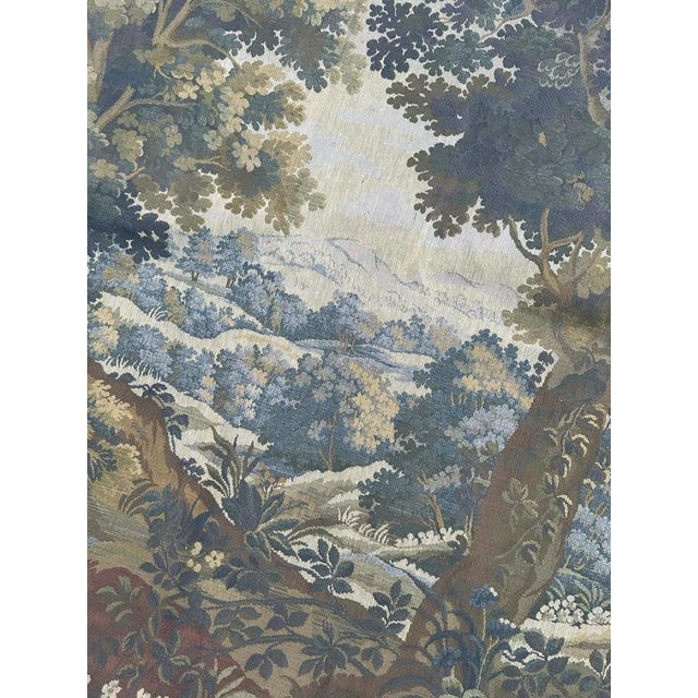 1960s Vintage French Jacquard Tapestry with Verdure Motif in the style of Aubusson, 1960s For Sale - Image 5 of 18