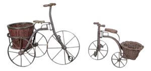 Vintage Iron Tricycle Sculptures - Set of 2