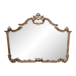 Fine French Rococo Style Gilt Wood Wall or Mantel Mirror For Sale