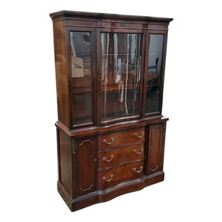 Late 20th Century Mahogany China Cabinet For Sale