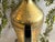 Brass Large Antique Hand Crafted Arabian Dallah Coffee Urn 16" Middle Eastern Brass Plated Coffee Pot Hinged Lid Hand Woven Leather Handle Worn For Sale - Image 8 of 15