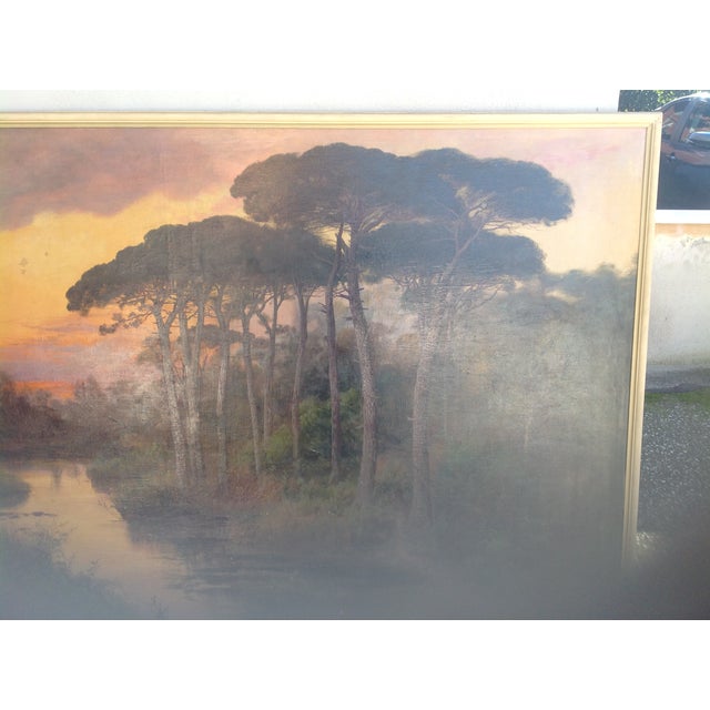 M. Henry, Italian Landscape, 1890s-1910s, Oil on Canvas For Sale - Image 3 of 6