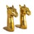 Striking pair of solid cast brass llama head bookends by renowned Spanish maker Sarreid. Rich in sculptural detail, these...