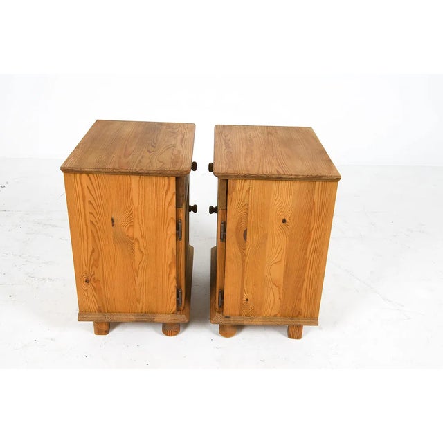 Mid-20th Century Scandinavian Pine Nightstands - A Pair For Sale - Image 9 of 12