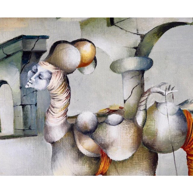 Surrealistic Painting Oil on Canvas For Sale - Image 4 of 7